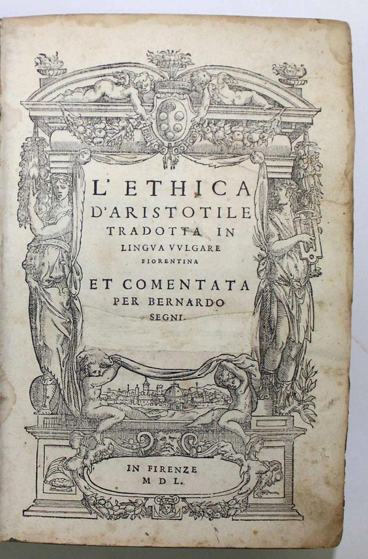 Aristoteles.Aristoteles. L'ethica. Tradotta in lingua vulgare fiorentina et comentata pAris - Bild 2 aus 4