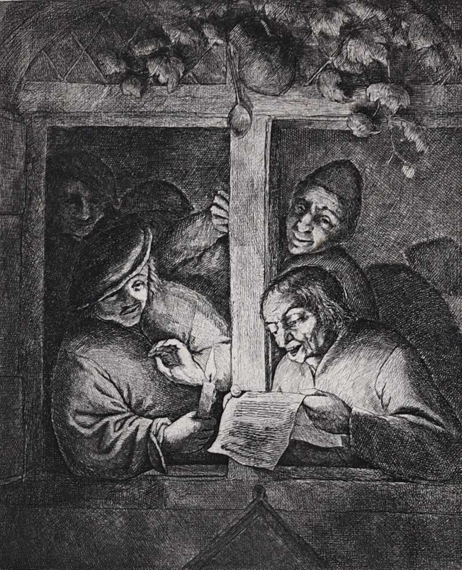 Ostade, Adriaen vanOstade, Adriaen van (1610 Haarlem 1684). Die Sänger am Fenster. RadOsta