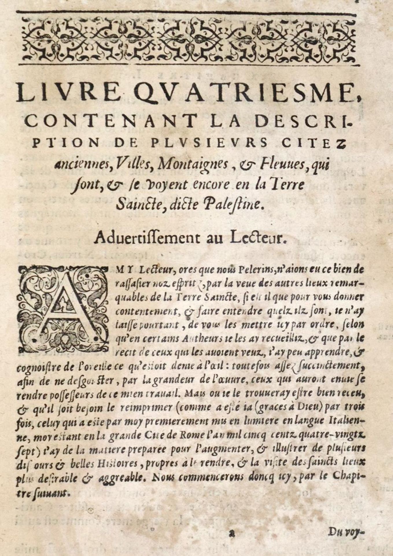 Zuallart,J.Zuallart,J. Le Tresdevot Voyage de Ierusalem. Anvers 1608. Wohl spät. Ausg.Zual