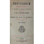 Breviarium Romanum.Breviarium Romanum. Sammlung von 4 Teilbänden. 8°-Gr.8°. Ldrbde.Brevi