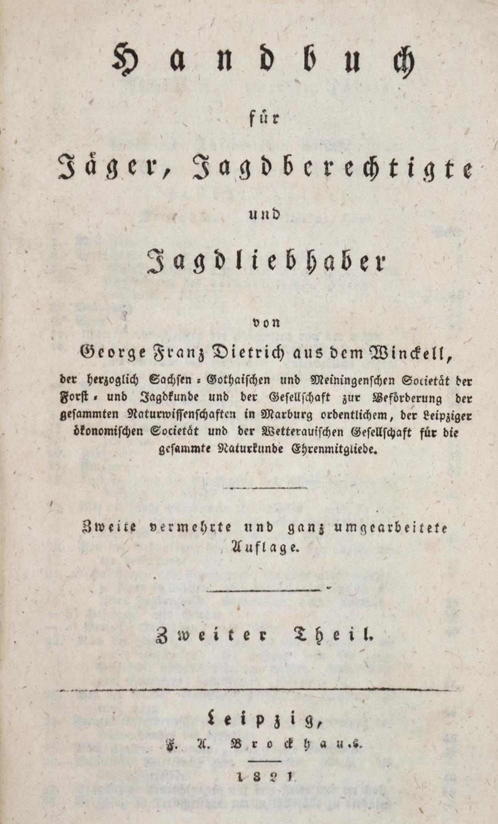 Winckell,G.F.D. aus dem.Winckell,G.F.D. aus dem. Handbuch für Jäger, JagdberechtigteWinck