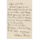 Thoma, HansThoma, Hans (1839 Bernau - Karlsruhe 1924). Eh. Briefkarte mit Unterschr., KThom