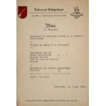 Menükarten.Menükarten. Sammlung von 250 Menükarten. 1945-46. Mont. in Lwd. d. Zt. (L Menükarten.