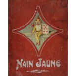 Nain Jaune.Nain Jaune. Nbg., Spear (um 1900). Farb. lithogr. Spielbrett aus Kart. (ca.Nain