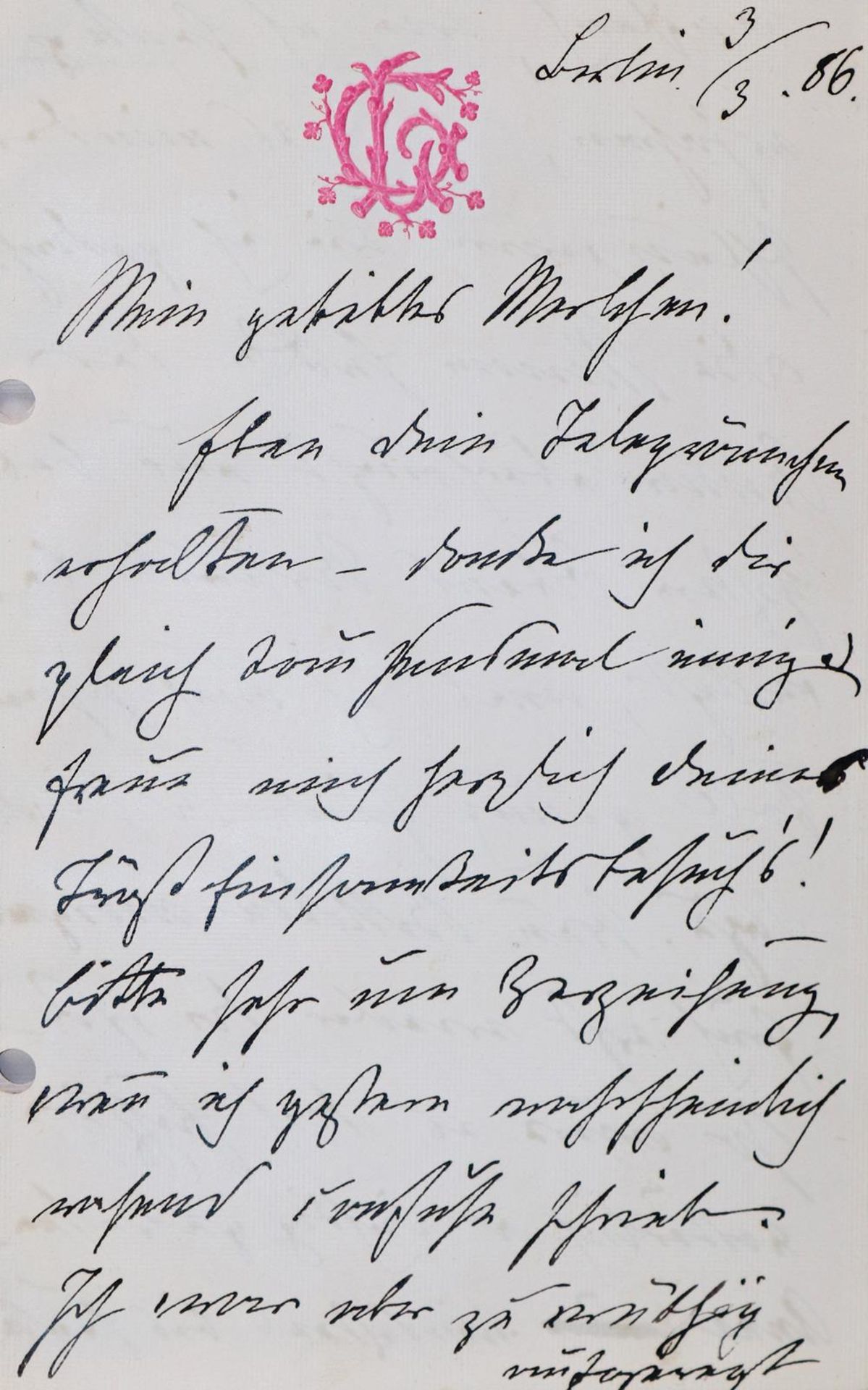 Bismarck, Johann vonBismarck, Johann von (1824-1894). Rückentitel: Briefe der FürstinBism - Bild 7 aus 10
