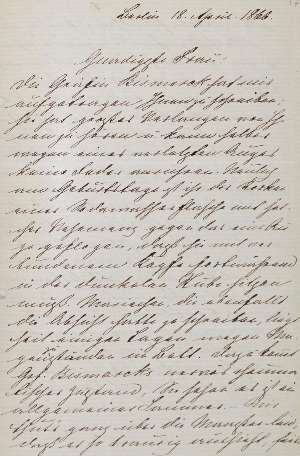 Bismarck, Johann vonBismarck, Johann von (1824-1894). Rückentitel: Briefe der FürstinBism - Bild 2 aus 10