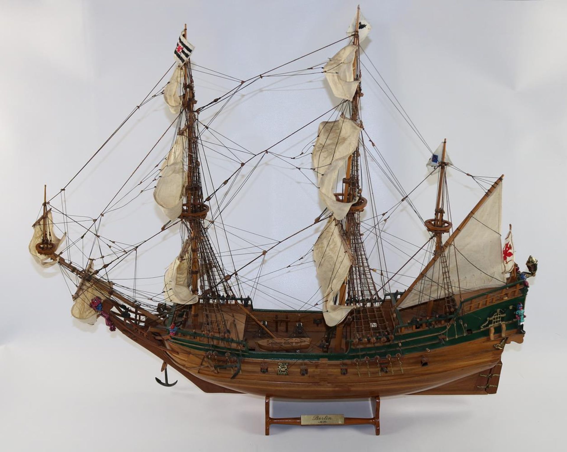 Fregatte Berlin 1675Fregatte Berlin 1675 Detailliertes Modellschiff in Holz, Metall u.Frega - Bild 2 aus 6
