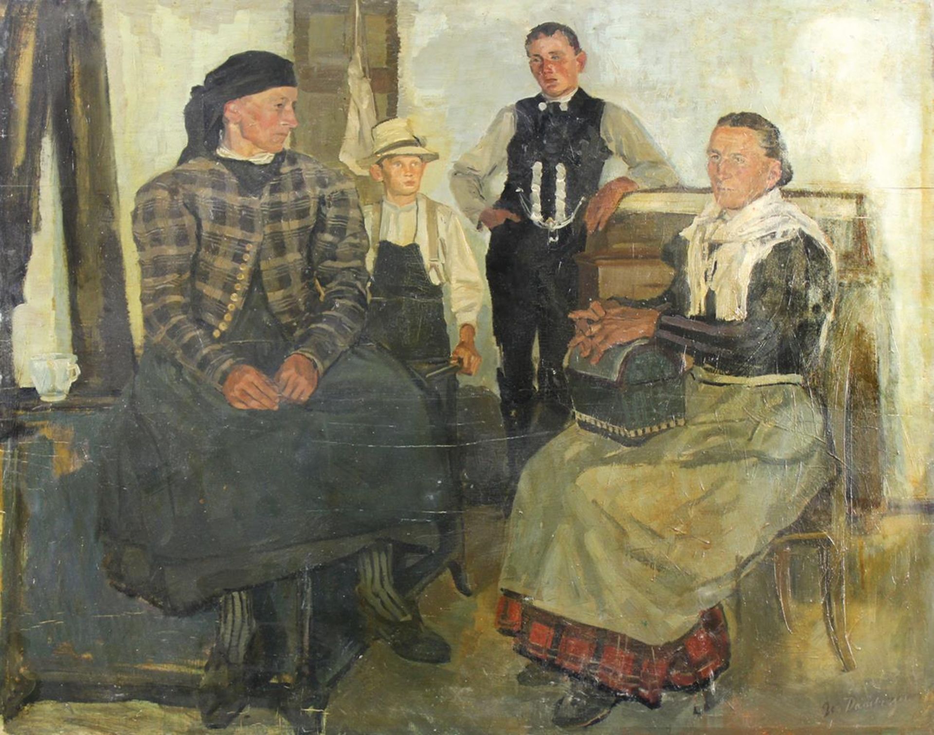 Damberger, JosephDamberger, Joseph (1867 München 1951). Bauernfamilie in SonntagstrachDamb