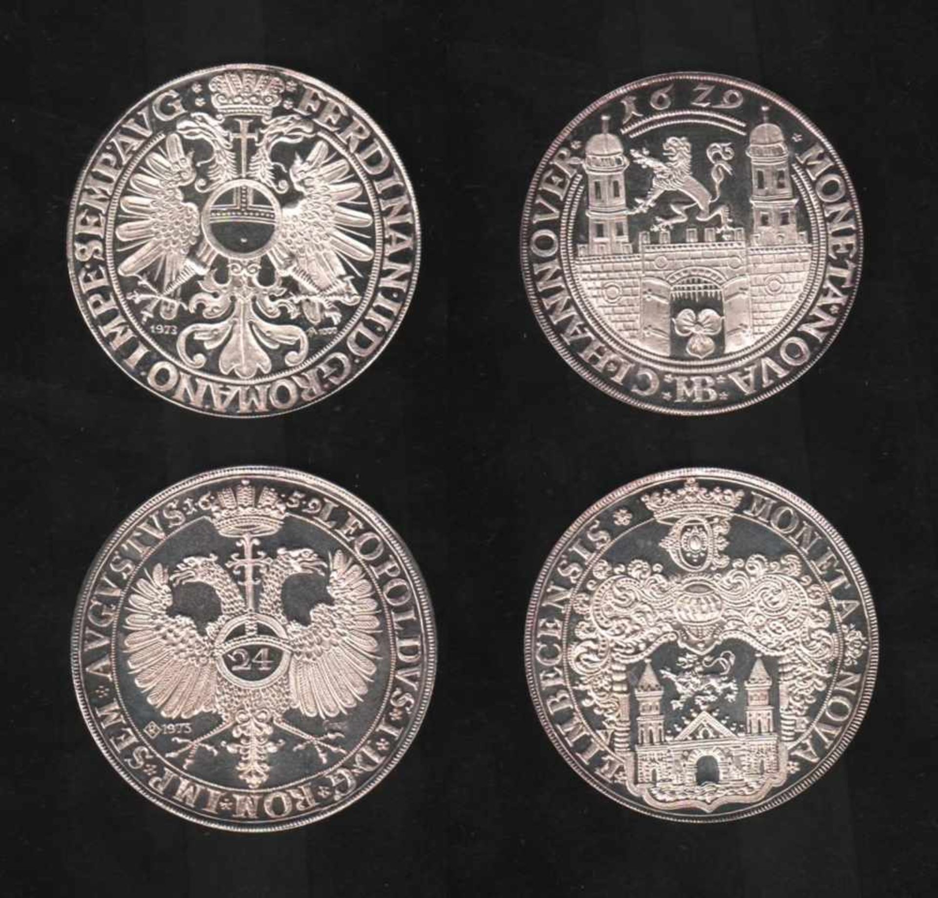 Hannover. Feinsilber - Nachprägung (1000)aus dem Jahr 1973: Hannover - Taler von 1629.