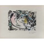 Chagall, Marc."Rêverie". Farbige Lithographie auf Papier. Nummeriert und signiert "48 / 75 - Marc