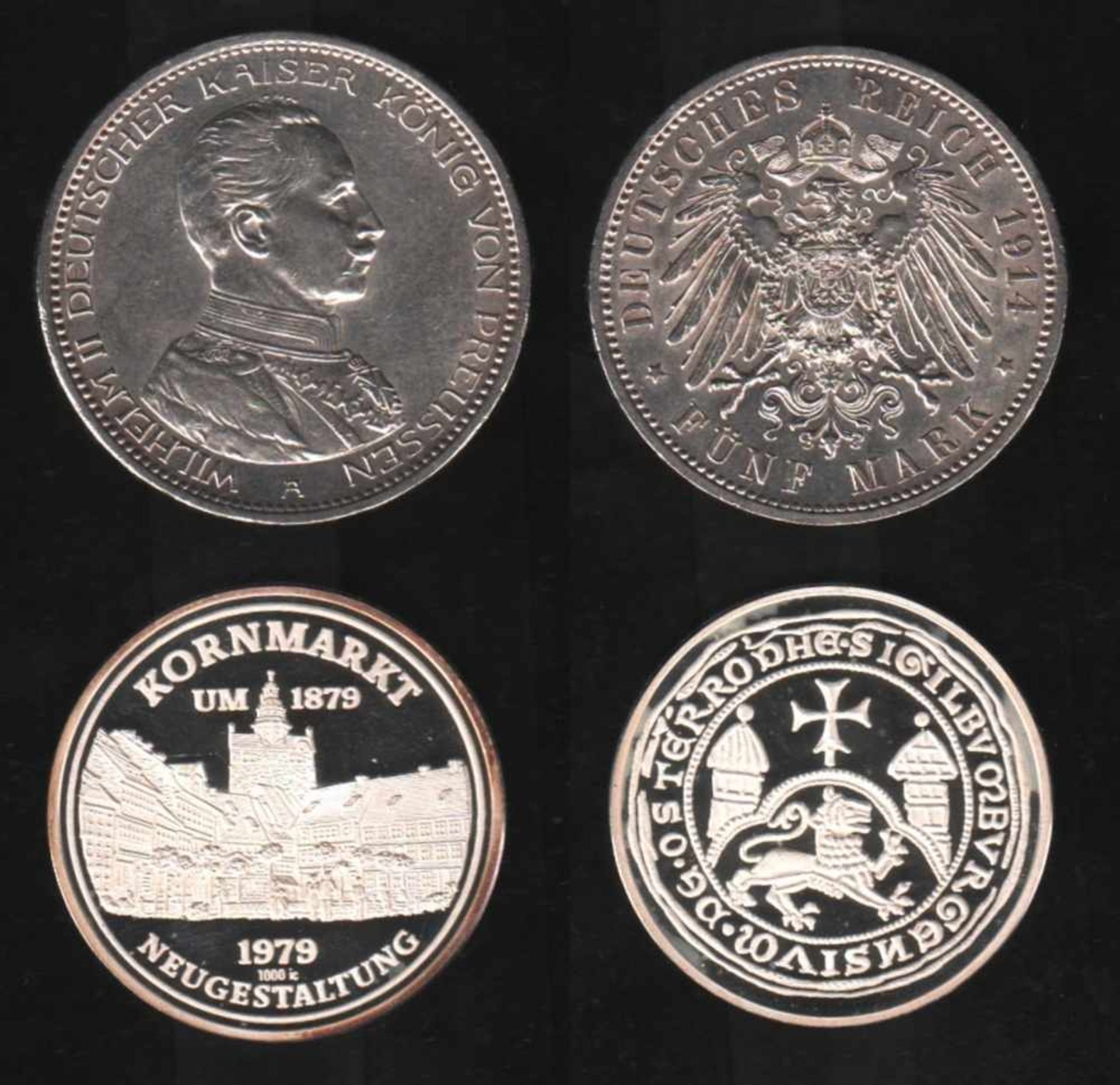 Deutsches Reich. Silbermünze. 5 Mark.Wilhelm II., Deutscher Kaiser. A 1914. Vorderseite: Porträt