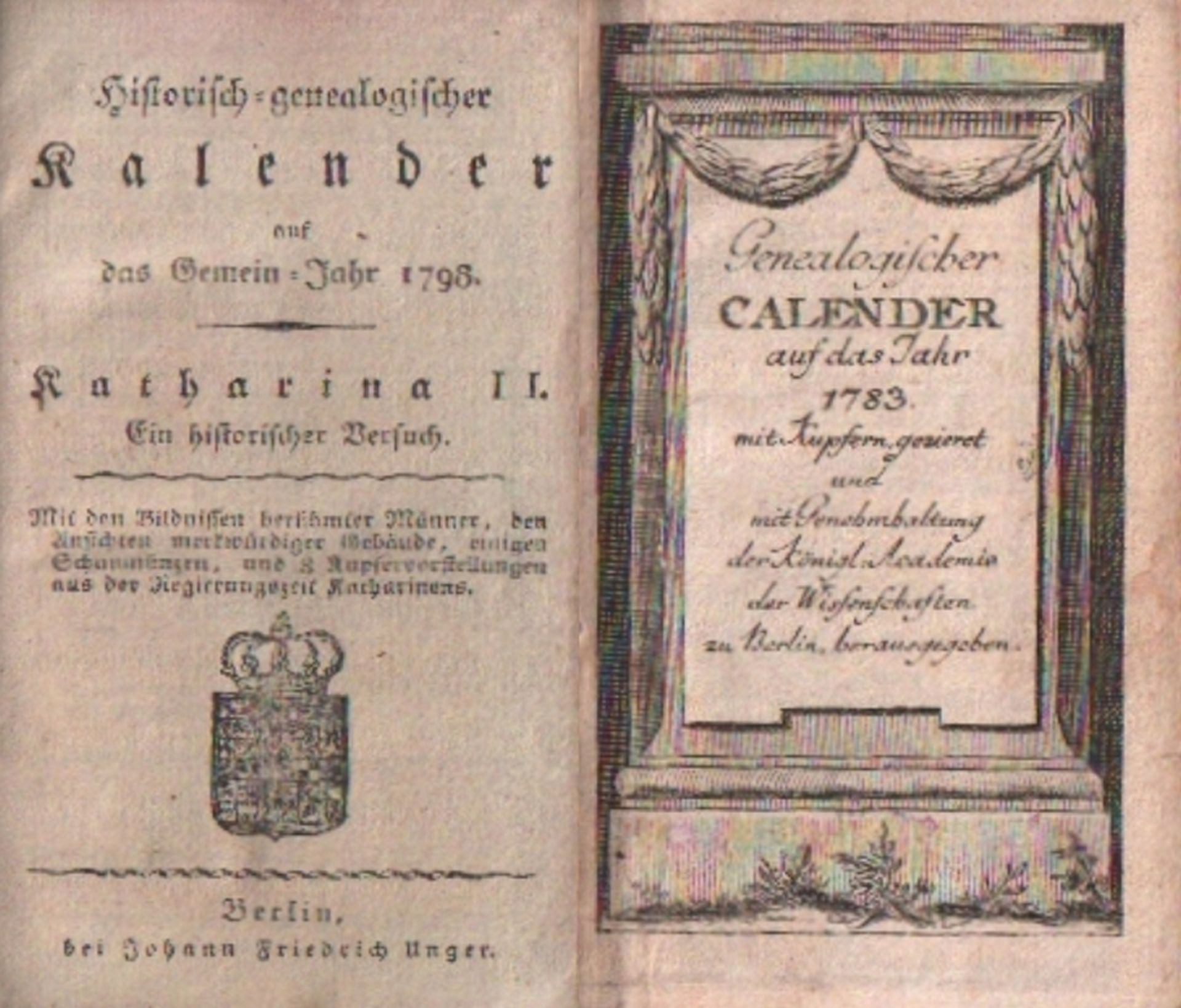 Kalender. Historisch- genealogischer Kalender