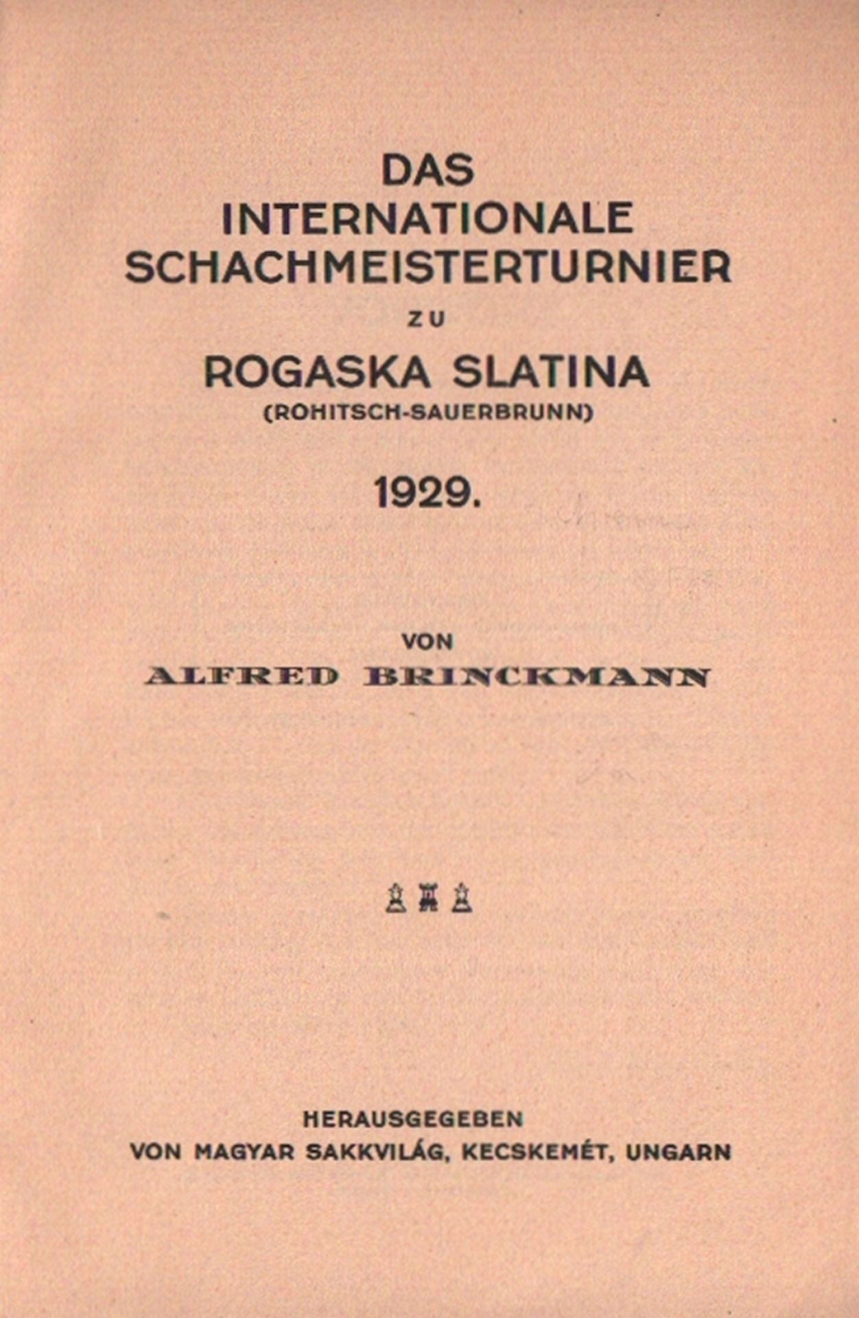 Rohitsch - Sauerbrunn 1929. Brinckmann, A.
