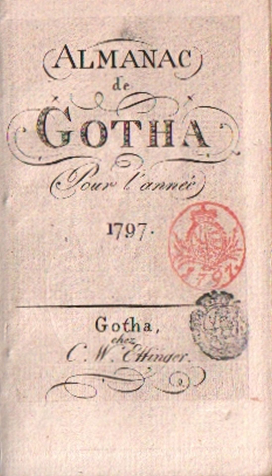 Kalender. Almanac de Gothe 1797.