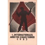 Postkarte. 1. Internationales Arbeiter - Schach - Turnier Berlin 1923.