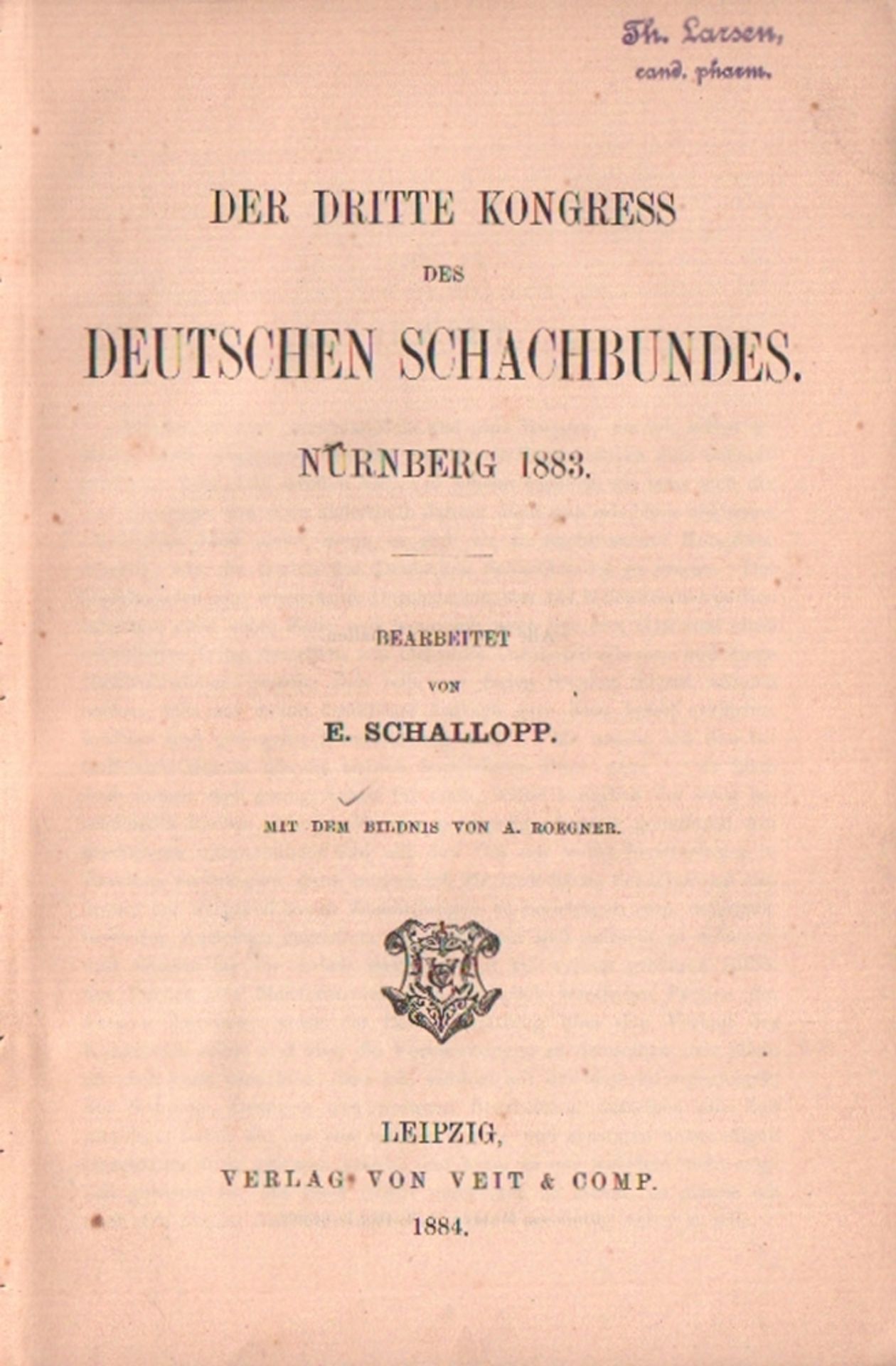 Nürnberg 1883. Schallopp, E.