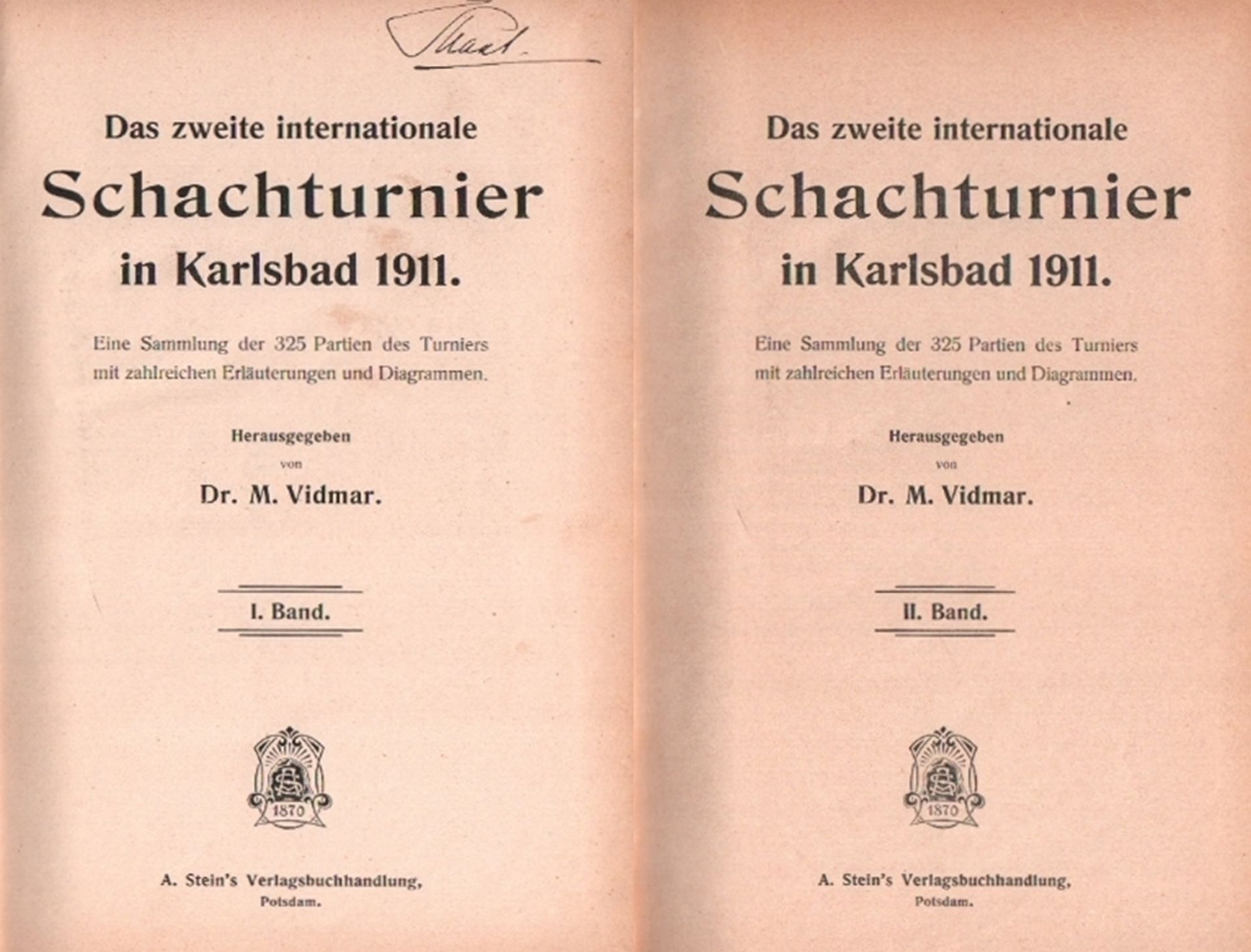 Karlsbad 1911. Vidmar, M. (Hrsg.)