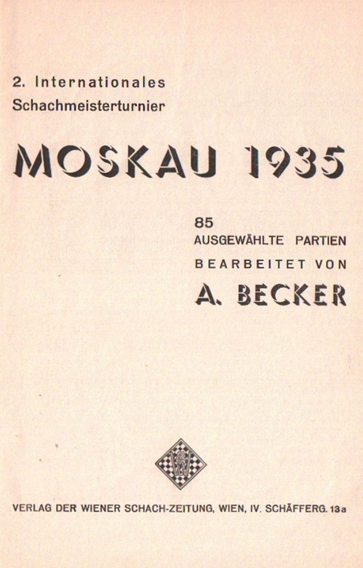 Moskau 1935. Becker, Albert.