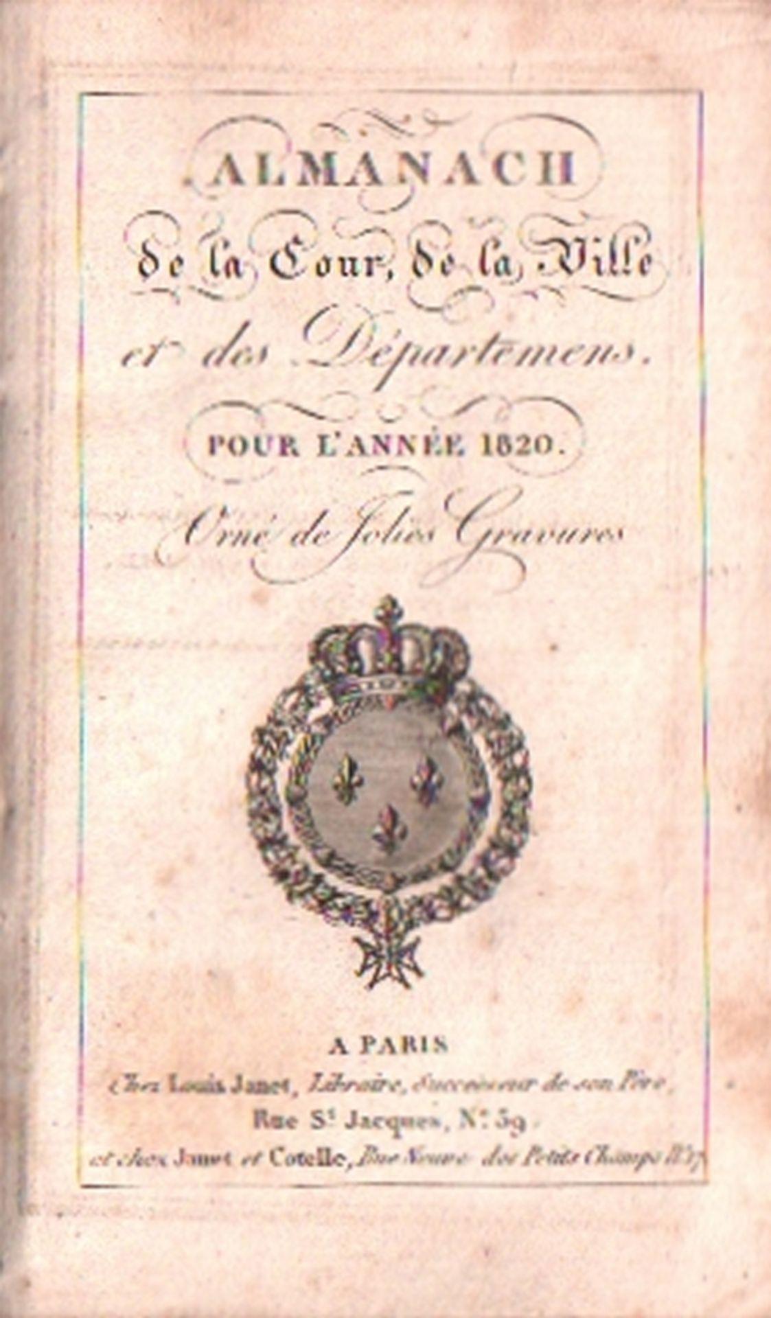 Kalender. Almanach de la Cour, de la Ville