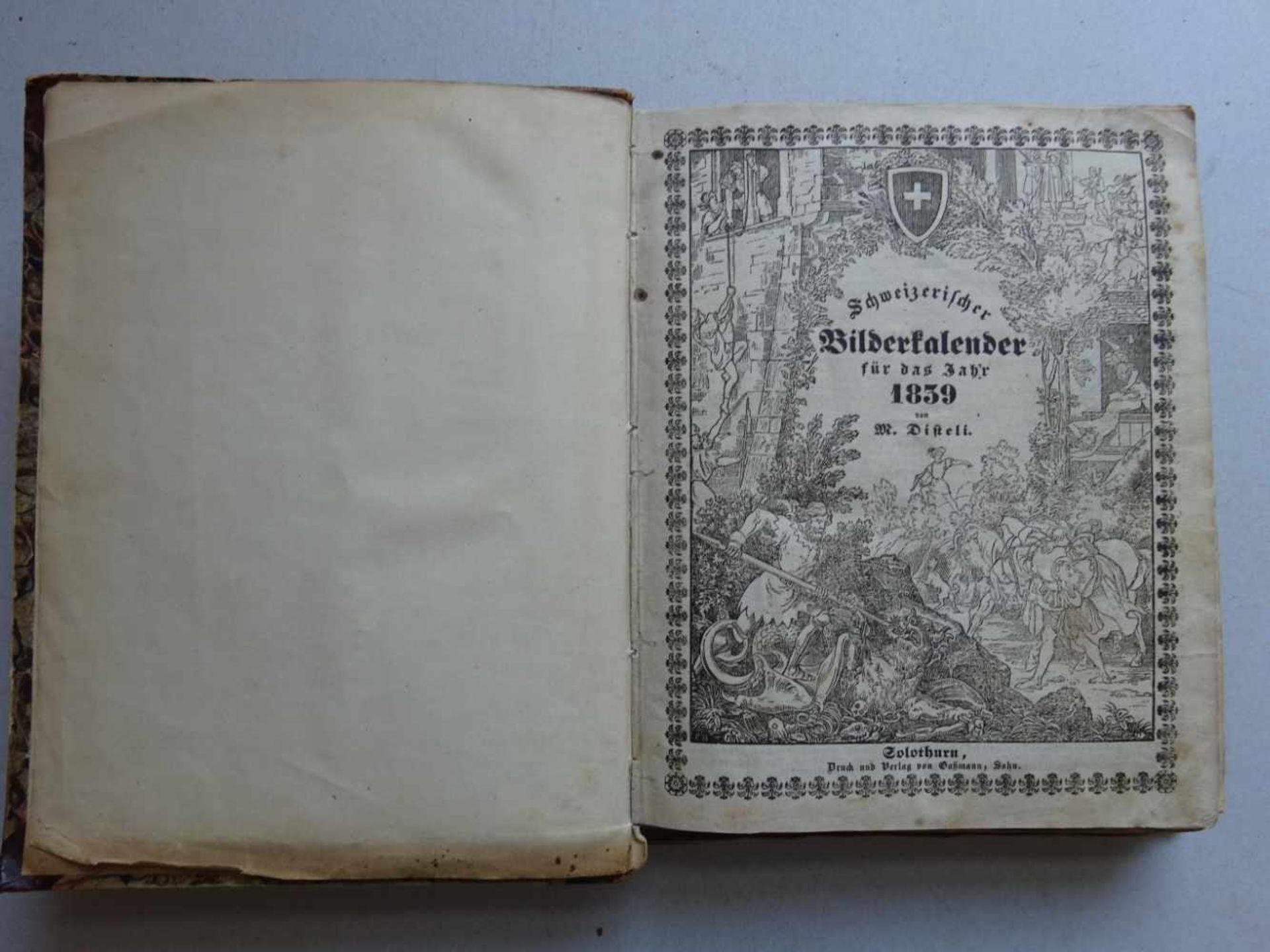 Disteli, M.Schweizerischer Bilderkalender (später: Illustrierter Schweizer Kalender). Jge. 1-10 (von - Image 2 of 4