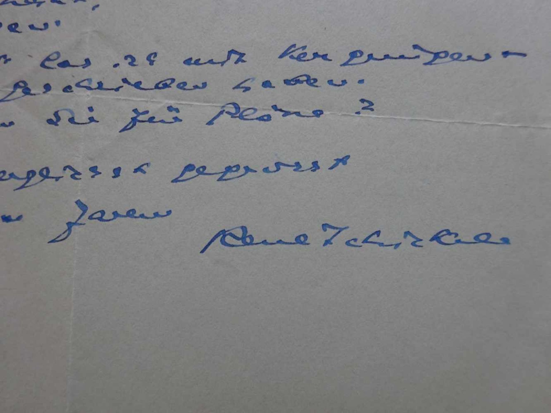 Brod, Max.- Schickele, Rene (Schriftsteller; 1883-1983). Eigenhändiger Brief mit Unterschrift an Max - Image 2 of 2