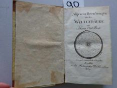 Bode, J.E.Allgemeine Betrachtungen über das Weltgebäude. 2. verm. Ausgabe. Berlin, Himburg, 1804.