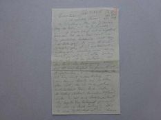Brod, Max.Eigenhändiger Brief an Felix Weltsch (Schriftsteller; 1884-1964). Datiert '28.3'. Von