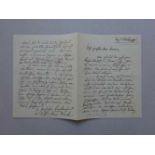 Brod, Max.Eigenhändiger Brief mit Unterschrift an Franz Servaes (Journalist, 1862-1947). (Wohl Mitte