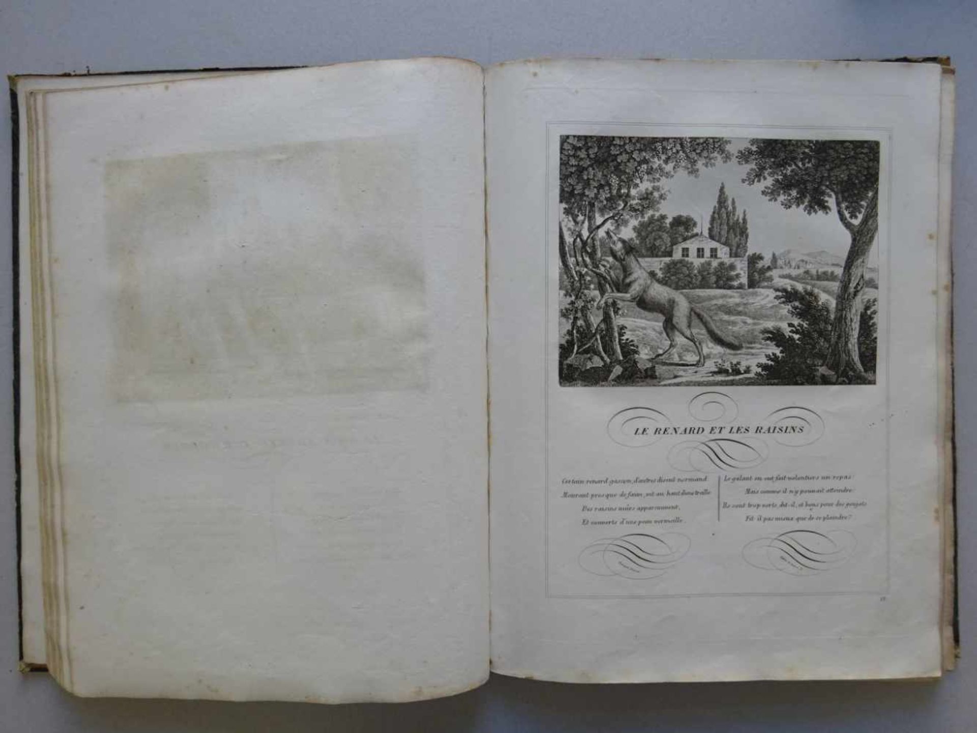 Fabeln.- La Fontaine, J. de.Fables. Edition taille douce. 2 Bde. Paris, Lecointe u. Pougin, 1834. - Image 4 of 5