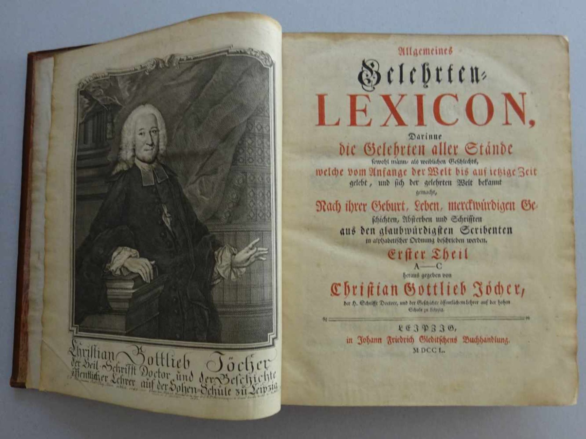 Jöcher, C.G.Allgemeines Gelehrten-Lexicon, Darinne die Gelehrten aller Stände ... in - Bild 2 aus 4