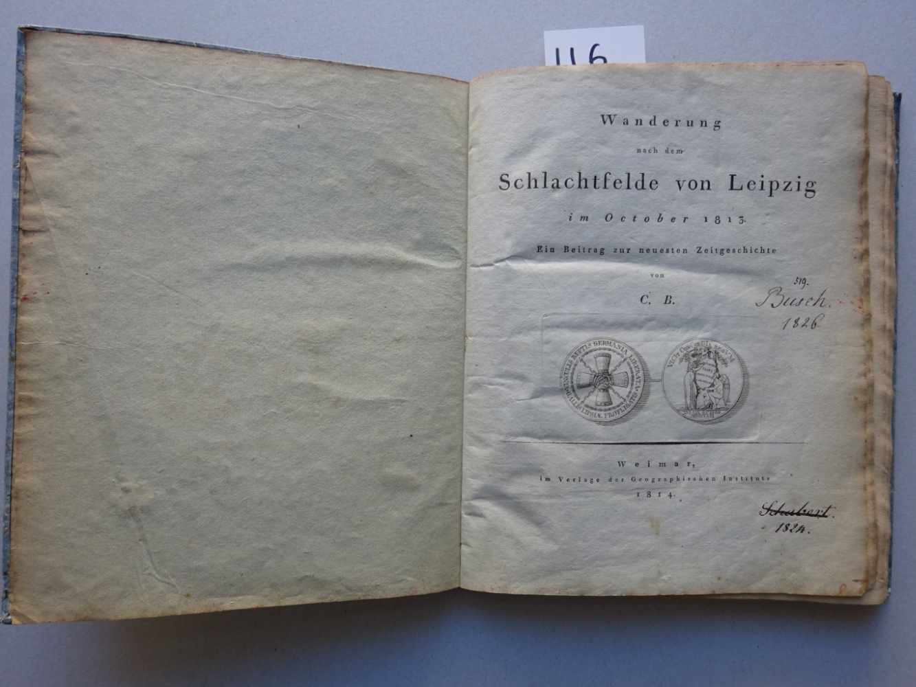 (Bertuch, C.).Wanderung nach dem Schlachtfeld von Leipzig im October 1813. Ein Beitrag zur