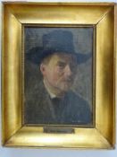 Dänische Kunst.- Johansen, Axel(Roskilde 1872 - 1938 Kopenhagen). Porträt eines Herrn. Öl auf