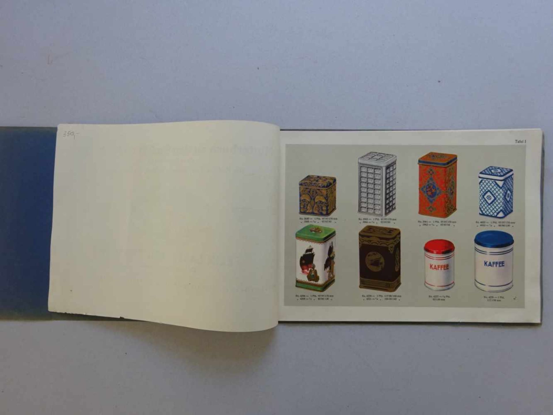 Musterbuchzu den Preislisten Nr. 30/30 über Packungen für Kaffee, Tee, Kakao, Biskuit, Bonbons - Bild 3 aus 4