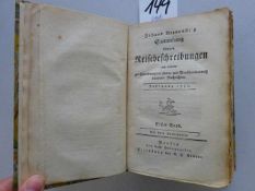 Bernoulli, J.Sammlung kurzer Reisebeschreibungen und anderer zur Erweiterung der Länder- und