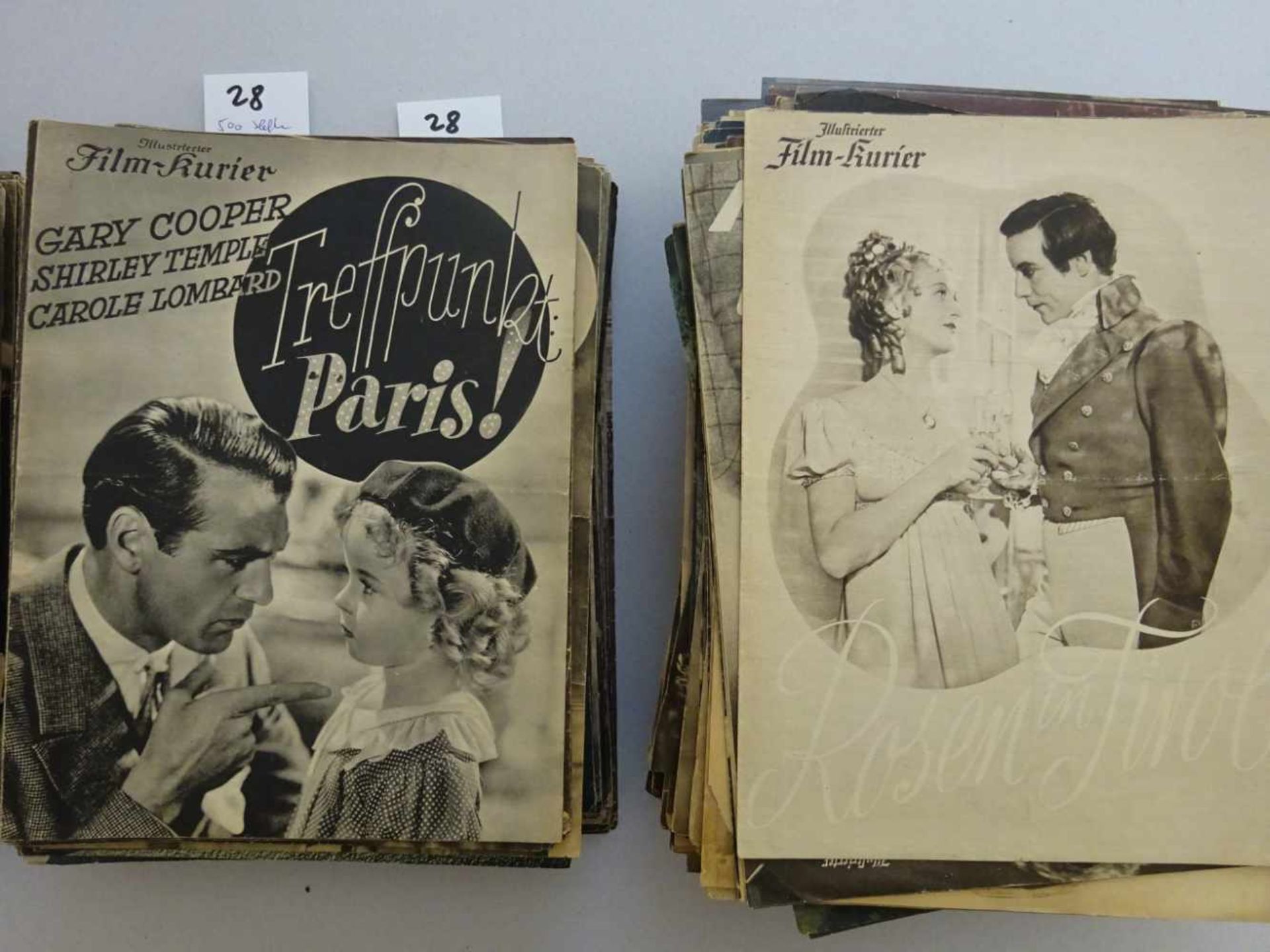 Film.- Illustrierter Film-Kurier.Sammlung von über 500 Heften. Berlin, Weiner, um 1930-40. Je 2-4 - Bild 2 aus 3