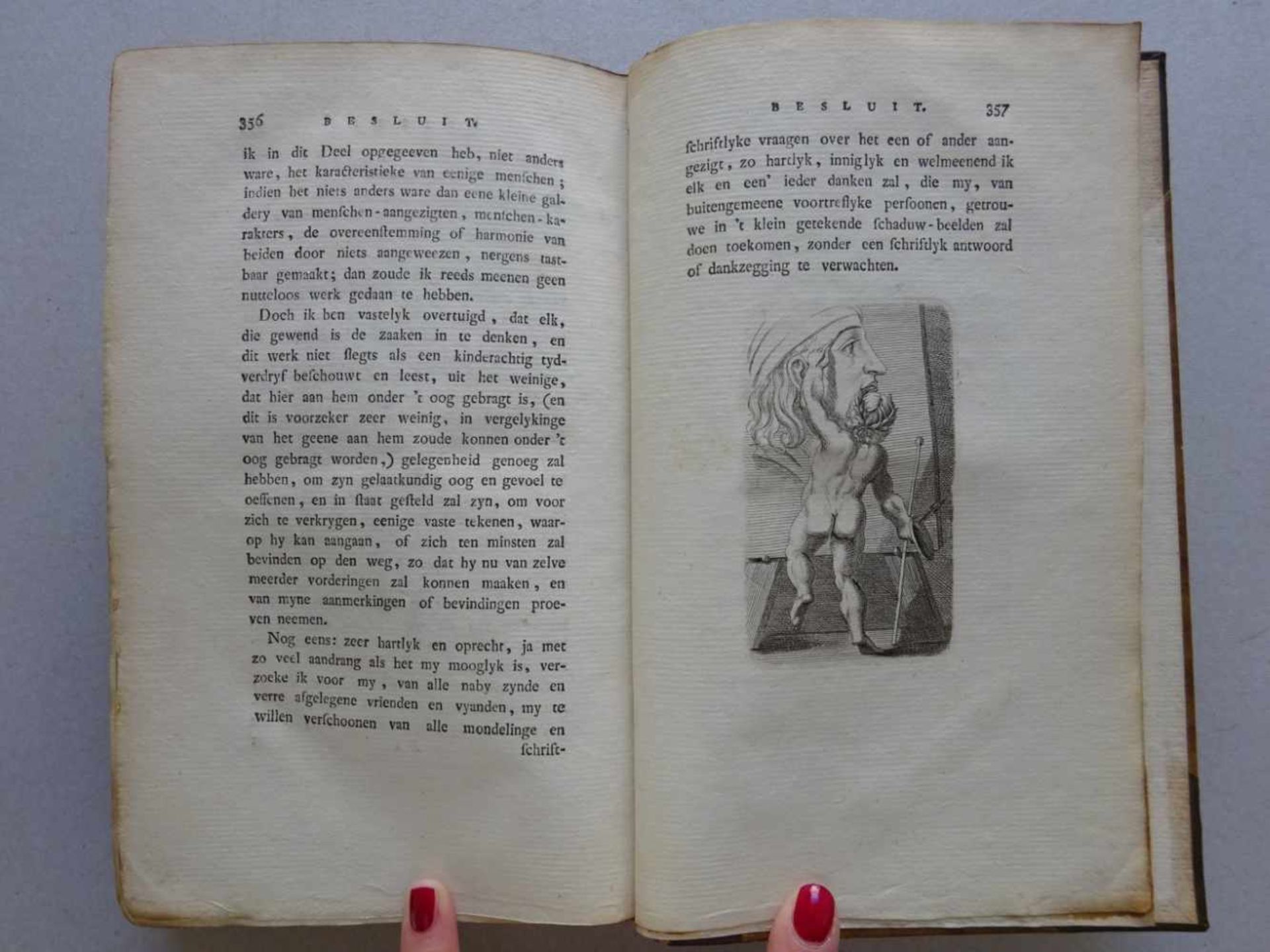 Lavater, J.C.Over de Physiognomie. 4 Bde. Amsterdam, Allart, 1781-84. Mit 4 Titelvign. und über - Image 4 of 5