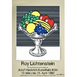 Lichtenstein, Roy(Manhattan 1923 - 1997). Still Life with Crystal Bowl. Ausstellungsplakat des