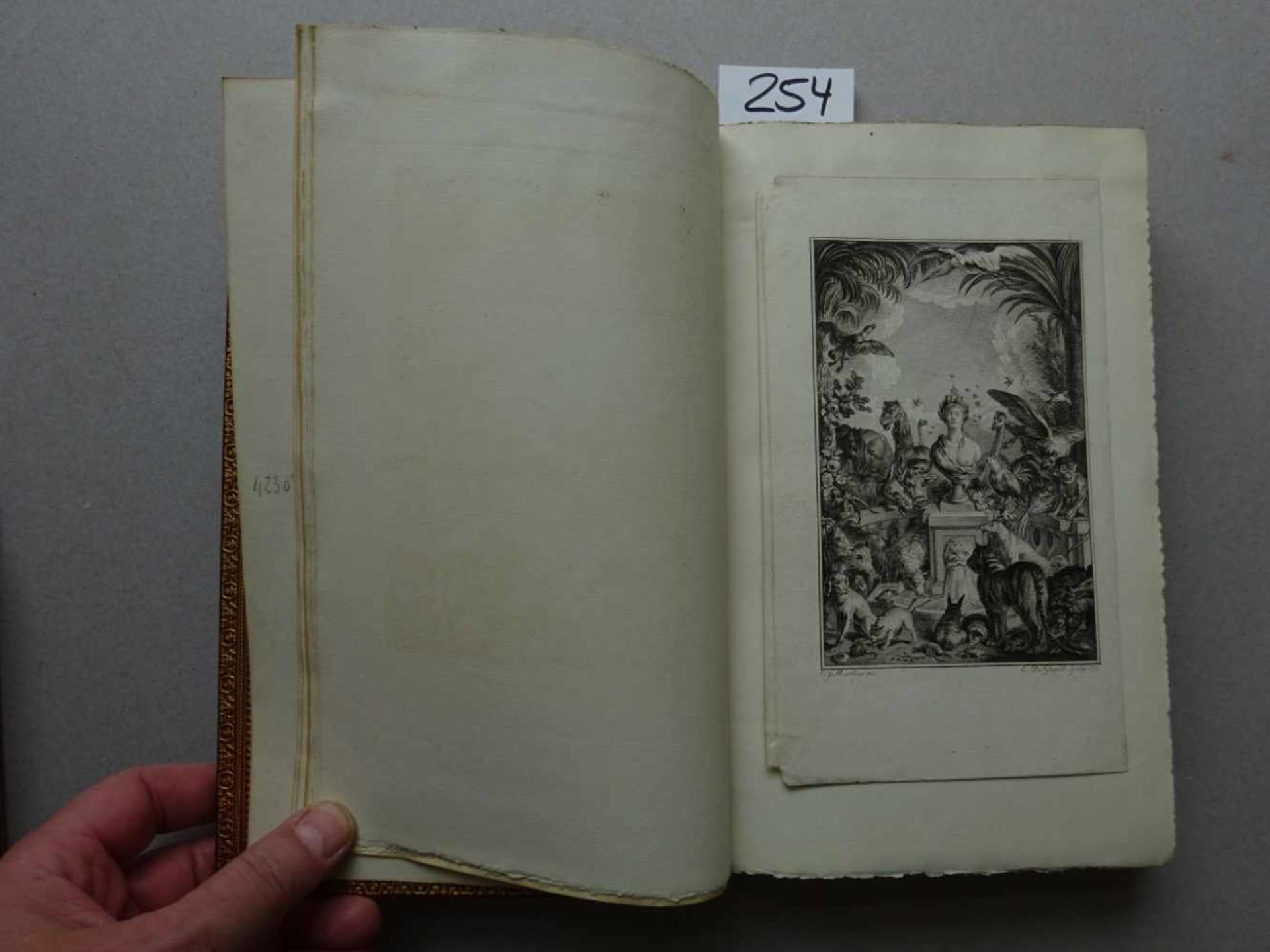 Fabeln.- Dorat, C.J.Illustrationen Marilliers zur zweibändigen Ausgabe der Fables. 2 Bände. - Image 2 of 10