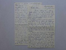 Brod, Max.Eigenhändiger Brief mit Unterschrift an Felix Weltsch (Schriftsteller; 1884-1964). Datiert