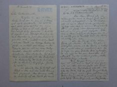 Brod, Max.2 eigenhändige Briefe mit Unterschrift an Hans Heinz Stuckenschmidt (Musikkritiker; 1901-