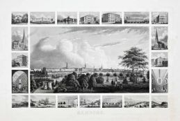 Hamburg.-Hamburg. 2 großformatige Stahlstiche von J. Gray bei M. Stettenheim in Hamburg, um 1850.