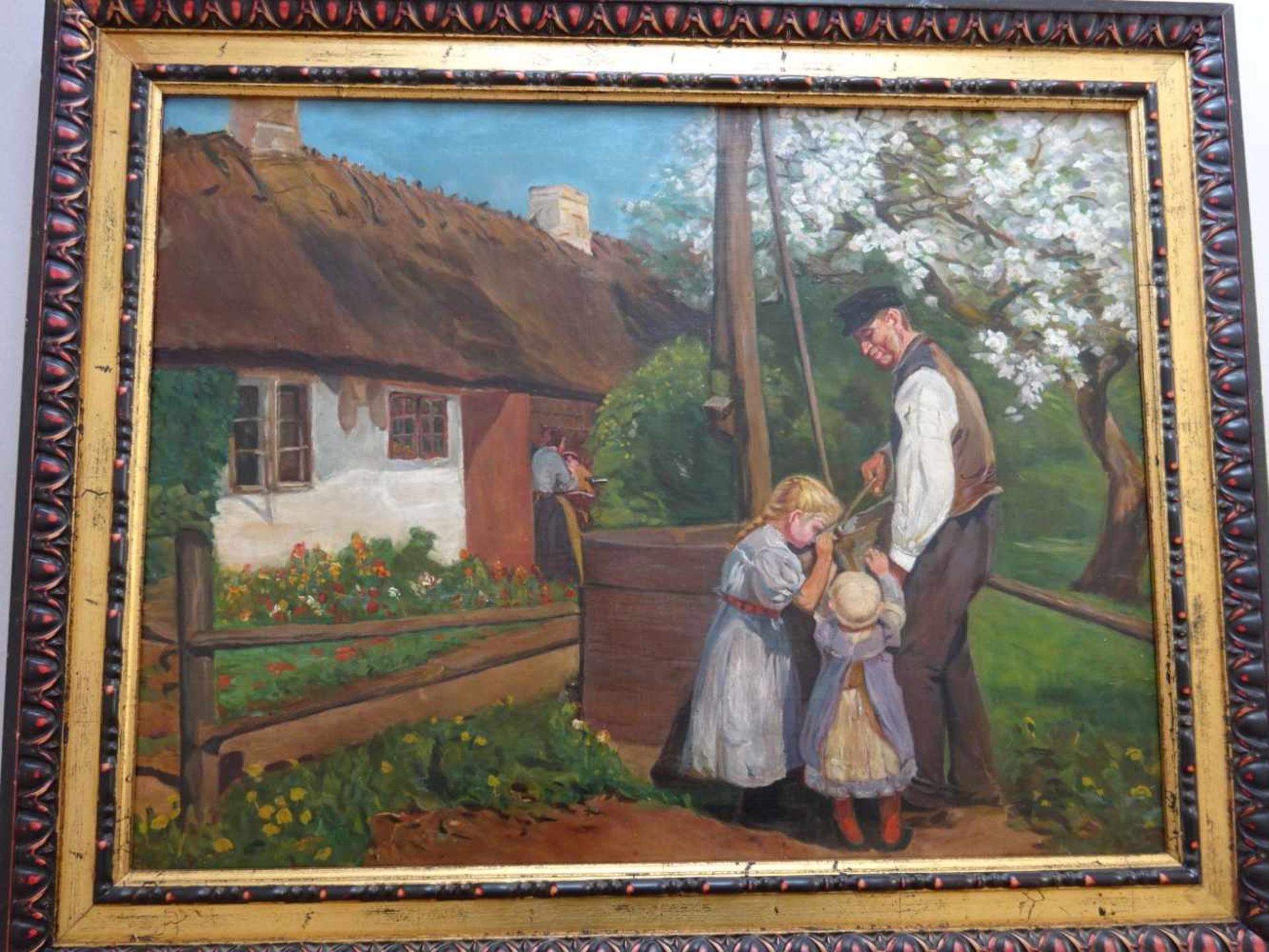 Dänische Kunst.- Brendekilde, Hans Andersen (?)(Braendekilde/Odense 1857 - 1942 Jyllinge). Ved - Bild 2 aus 7