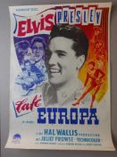 Plakate.-Elvis Presley. Café Europa. G.I. Blues. Farbiges Offset-Filmplakat von 1960. 84 x 60 cm.