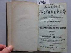 Gesangbuch,Neues Lübeckisches, zum öffentlichen Gottesdienste und zur häuslichen Andacht...