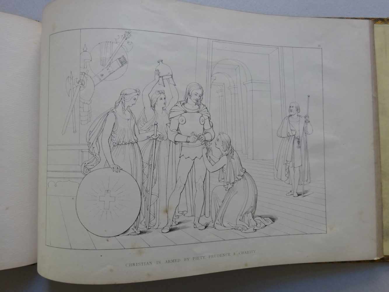 Einband.-Illustrations of Thomson's Castle of Indolence. London, Art-Union, 1845. 12 Stahlstich- - Image 4 of 4