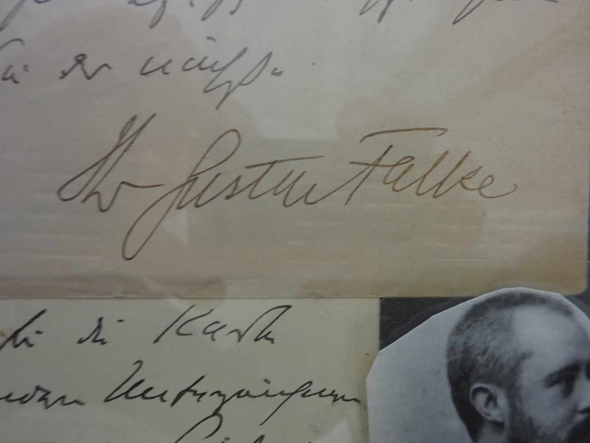 Falke, Gustav(Schriftsteller, 1853 - 1916). 3 eigenhändige Briefe und 2 Karten, jeweils mit - Image 2 of 3