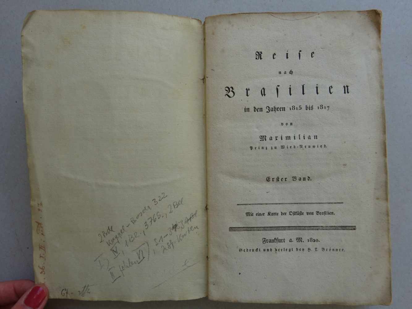 Amerika.- Wied-Neuwied, Maximilian Prinz zu.Reise nach Brasilien in den Jahren 1815 bis 1817. 2 Bde. - Image 3 of 4