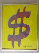 Warhol, Andy(Pittsburgh 1828 - 1987 New York City). Dollar Sign. Farboffset, um 1995. Nummeriert '