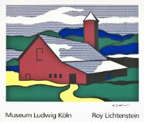 Lichtenstein, Roy(Manhattan 1923 - 1997). Red Barn II. Museum Ludwig Köln. Siebdruck von 1989.