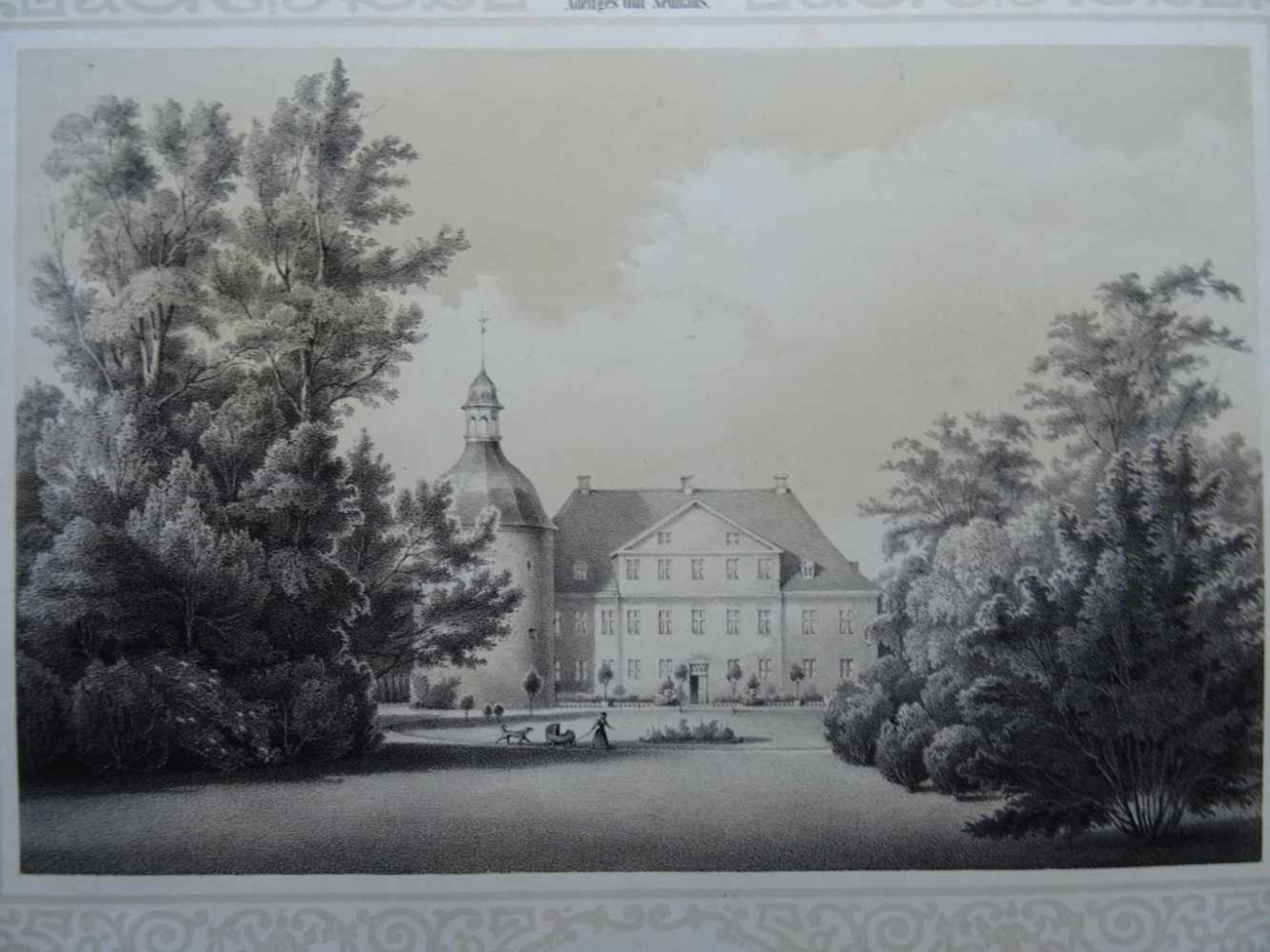 Hornemann.- Neuhaus.Besitz des Herrn Grafen v. Hahn. Oldenburger District. Tonlithographie von A. - Bild 2 aus 2